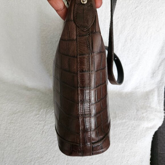 🔆50% OFF! Vintage Dooney & Bourke Croc Embossed Small Hobo Shoulder Bag - Picture 3 of 16